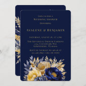 Invitation Mariage Prénuptial au Peinture à l'Eau de Pivoine (Devant / Derrière)