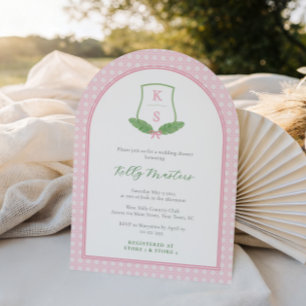 Invitation Mariage Préparatoire Moderne Arc-en-ciel Vert Mono