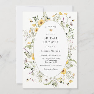 Invitation Mariage prévu pour les abeilles Jardin floral