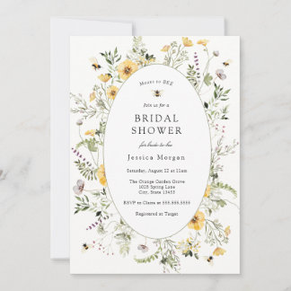 Invitation Mariage prévu pour les abeilles | Jardin floral