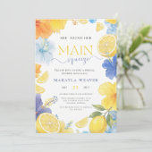 Invitation Mariage Principal Fleur Bleue de Citron (Debout devant)