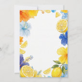 Invitation Mariage Principal Fleur Bleue de Citron (Dos)