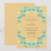 Invitation Mariage Printanier Ambre Doux (Devant / Derrière)