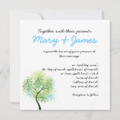 Invitation Mariage printanier Arbre tourbillonnant "Sauver la (Dos)