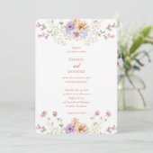 Invitation Mariage printanier aux fleurs sauvages modernes (Debout devant)