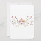 Invitation Mariage printanier aux fleurs sauvages modernes (Dos)