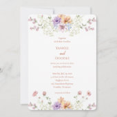 Invitation Mariage printanier aux fleurs sauvages modernes (Devant)