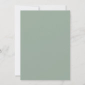 Invitation Mariage Printanier Doux Vert Sauge (Dos)