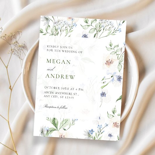Invitation Mariage printanier floral