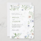 Invitation Mariage printanier floral (Devant)