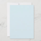 Invitation Mariage Printanier Flourissant Bleu Clair (Dos)
