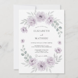 Invitation Mariage Printanier Lumineux à la Lavande