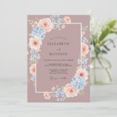 Invitation Mariage Printanier Mauve et Paisible (Debout devant)