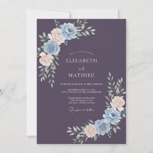 Invitation Mariage Printanier Resplendissant aux Prunes