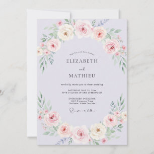 Invitation Mariage Printanier Timeless Fleur de Lilas