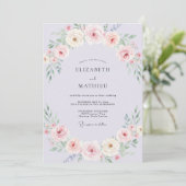 Invitation Mariage Printanier Timeless Fleur de Lilas (Debout devant)