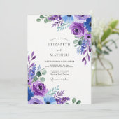 Invitation Mariage printanier violet séduisant (Debout devant)
