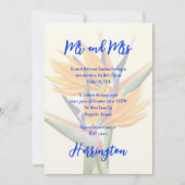 Invitation Mariage privé Fleurs d'oiseau de paradis Fête (Devant)