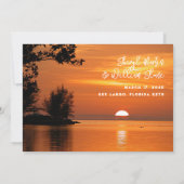 Invitation Mariage privé Sunset Photo Annouement (Dos)