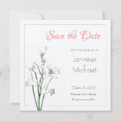 Invitation Mariage Professional Flower Design Enregistrer la  (Devant)