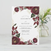 Invitation Mariage Profond Automne Bourgogne (Debout devant)
