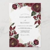 Invitation Mariage Profond Automne Bourgogne (Devant)