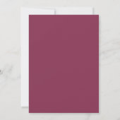 Invitation Mariage Profond Feuillage Cuivré Mauve (Dos)