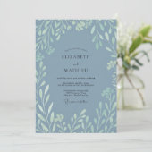 Invitation Mariage prospère bleu ardoise (Debout devant)