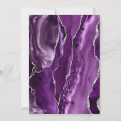 Invitation Mariage prune Agate argenté Violet (Dos)