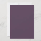 Invitation Mariage prune bleu-vert lilas eucalyptus (Dos)