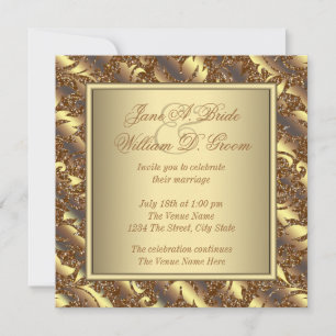 Invitation Mariage pur d'or