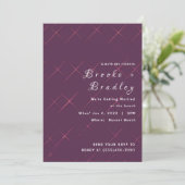 Invitation Mariage Purple Diamond Glow (Debout devant)