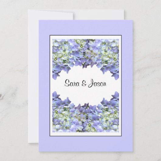 Invitation Mariage Purple Hydrangea (Dos)
