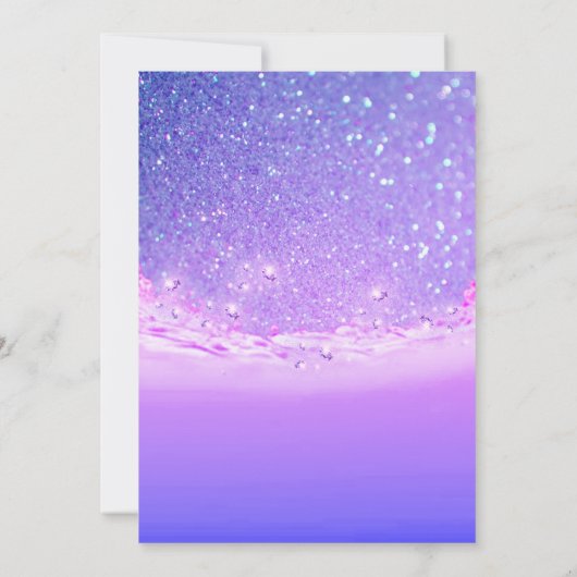 Invitation Mariage Purple Ocean Spark Waves Ocean Beach (Dos)