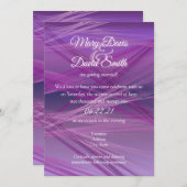 Invitation Mariage Purple Streaks (Devant / Derrière)