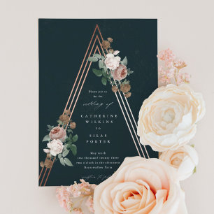 Invitation Mariage Pyramide Florale Bohème