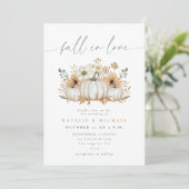 Invitation Mariage QR Code Bohème de Pumpkin Fall in Love (Debout devant)
