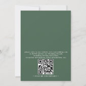 Invitation Mariage QR Code Chic Automne Amour Citrouille Verd (Dos)