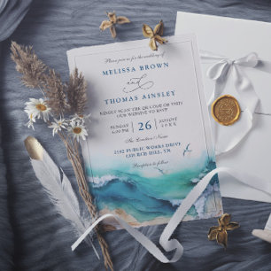 Invitation Mariage QR Code Destination Côte de la Plage