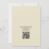 Invitation Mariage QR Code RSVP Bokeh Plage d'Été (Dos)