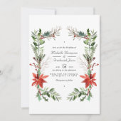 Invitation Mariage QR Code RSVP Noël en forêt (Devant)
