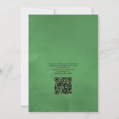Invitation Mariage QR Code RSVP Noël en forêt (Dos)