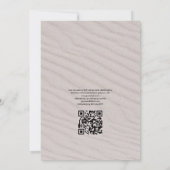 Invitation Mariage QR Code RSVP Plage Été Tropical (Dos)