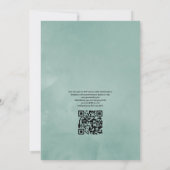 Invitation Mariage QR Code RSVP Succulents Aquarelle (Dos)