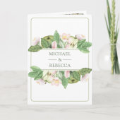 Invitation Mariage QR Code Verger de Pomme Verte Botanique (Devant)