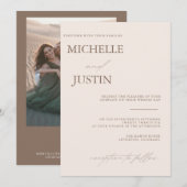 Invitation Mariage QR Minimaliste Moderne (Devant / Derrière)