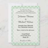 Invitation Mariage Quatrefoil Mint (Devant)
