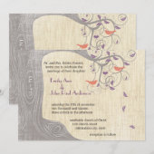 Invitation Mariage radiant des oiseaux coralliens de l'arbre (Devant / Derrière)