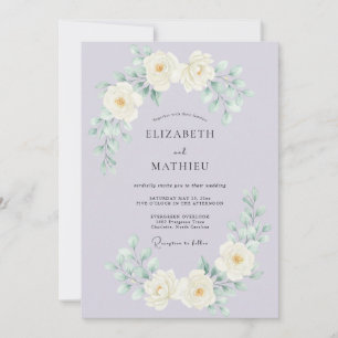 Invitation Mariage Radieux de Lilas et Rose