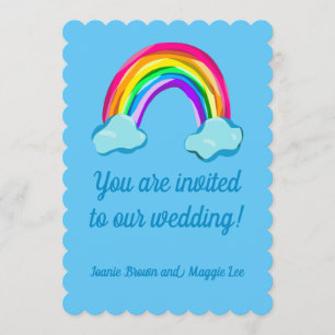 Invitation Mariage Rainbow amusant